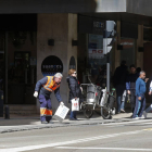 Trabajadores del servicio de limpieza de León. FERNANDO OTERO