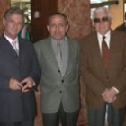 El secretario regional de UGT, Fermín Carnero (izquierda), Eumenio Fernández y Celso López Gavela