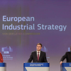 Presentación ayer en Bruselas del nuevo plan industrial de la Unión Europea.