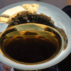 La Catedral de León se refleja en el instrumento musical de un componente de una banda. RAMIRO