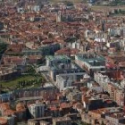 Vista aérea del centro de la capital leonesa