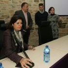 Bello, Courel y los técnicos del Banco de Tierras.