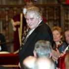 Antonio Gamoneda, el pasado lunes, tras recibir el premio Cervantes de manos del Rey
