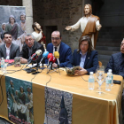 Participantes en la presentación de los actos de la Semana Santa ponferradina de 2017. L. D. M.