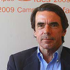 Aznar en un acto el pasado verano.