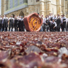 Uno de los hitos de la actual edición fue el Récord Guinness de corte de cecina. FERNANDO OTERO