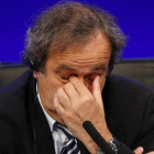 Michel Platini durante una de sus últimas apariciones al cargo de la UEFA