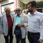 Demetrio Madrid, José Álvarez de Paz y Luis Tudanca, ayer, poco antes del homenaje. L. DE LA MATA