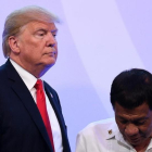 El presidente de EEUU, Donald Trump, y su homólogo filipino Rodrigo Duterte.