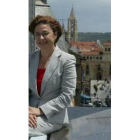 Evelia Fernández, en la terraza del edificio municipal de Ordoño II