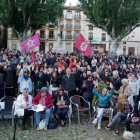 La concentración de ayer en la plaza del Grano.