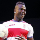 El ecuatoriano José 'Tin' Angulo durante su presentación con el Granada CF.