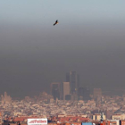 Capa de contaminación sobre la ciudad de Madrid vista desde Getafe. JUAN CARLOS HIDALGO