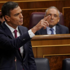 edro Sánchez, durante el pleno del Congreso.