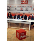 Julio Villarrubia durante la reunión de la Permanente del PSOE.