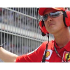 Michael Schumacher durante una sesión de entrenamientos con Ferrari.