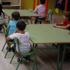 Niños de un colegio de Madrid, el pasado viernes, día en que iniciaron el curso escolar.