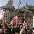 Aspecto de la manifestación de Santiago de Compostela.