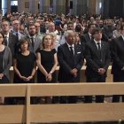 Colau, Sáenz de Santamaría, Pastor, Costa, Puigdemont y Rajoy en la misa de la Sagrada Familia. DL