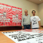 El concejal Aníbal Merayo, junto a los organizadores Mario Gómez y Jorge Barge.