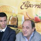 Los nuevos propietarios, Luis García y José Antonio García, ayer, durante la rueda de prensa.