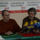 Isaac Maurín y González Llamas, ayer en la sede CC.OO. en Ponferrada