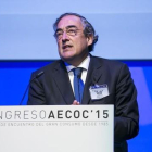 Juan Rosell, presidente de la patronal CEOE, en el congreso de AECOC en octubre del 2015.