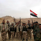 El Ejército sirio celebra su victoria en la ciudad de Palmira.