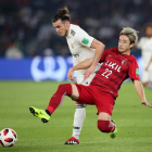 El delantero galés del Real Madrid logró los tres goles de su equipo en la victoria ante el Kashima. MAHMOUD KHALED