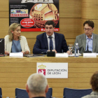 Gonzalo González Laiz, María José del Río, Pablo R. Lago, Marcelino Cuevas y Jaime Torcida, en el acto de presentación.