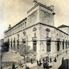 Obras de ampliación del Palacio con fachada hacia el Cid.