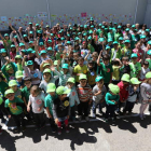 El CRA La Abadía reunió ayer en Carracedelo a los 114 niños escolarizados en sus cinco centros.