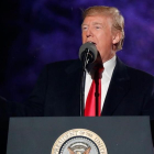 Trump en la ceremonia de encendido de las luces de Navidad, el 30 de noviembre.