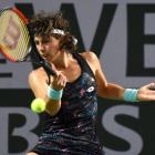 Carla Suarez durante su partido victorioso ante Danielle Collins.