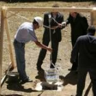 Riesco y Herrera colocaron la primera piedra del nuevo castillo