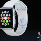 Imagen del Apple Watch tomada en la presentación de este martes en Cupertino (California)