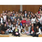Chamorro y Baza recibieron a los alumnos y profesores de los siete países que participan en el proyecto Comenius en el salón de plenos.