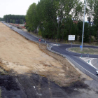 La traza del desdoblamiento del acceso Sur, en la prolongación de Saenz de Miera una vez superada la Ronda Sur.