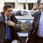 Jaume Matas llega a la Audiencia Provincial de Palma, donde se celebra el juicio.
