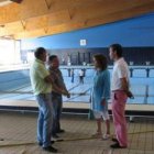 Natalia Rodríguez Picallo, durante su visita a las obras de la piscina de La Palomera.