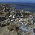 Vista aérea de la destrucción provocada por el huracán Matthew en Jeremie, a 188 kilómetros al oeste de Puerto Príncipe, el 10 de octubre.