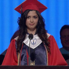 Larissa Martínez, durante su graduación.