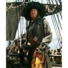 El actor Geoffrey Rush, en el papel de capitán Barbossa