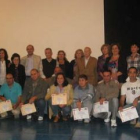El presidente nacional de los donantes, con los voluntarios homenajeados ayer.