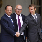 François Hollande y los ministros de Economía y Finanzas.