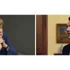 Merkel y Tsipras, frente a frente.