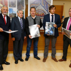 Santiago Sarmiento, Emilio Gutiérrez, Ramiro J. López, Emilio Orejas y Joaquín Sánchez Torné, ayer en la presentación.