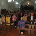 Los vecinos de Cuadros no pudieron sacar al patrón en procesión por el fuerte aguacero.