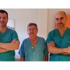 Álvaro Gómez y Paíno Rollón, junto a un compañero en Soria.