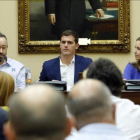 Albert Rivera preside la reunión del Grupo Parlamentario de Ciudadanos, el 2 de agosto.